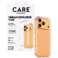 CARE by PanzerGlass Flagship Urban Explorer viedtālruņa apvalks ar caurspīdīgu rāmi iPhone 17 Pro - caurspīdīgs