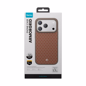 Benks Magnetic Armor Pro Armor Grid Kevlar Case Metal Frame 600D (YB70) priekš Iphone 17 Pro Max orange