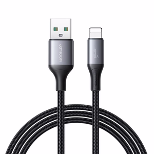 Joyroom S-A28 Flash Series 3A USB-A - Lightning kabelis 1 m - melns