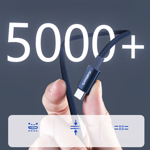 Choetech XCC-1068 PD 60W USB-C - USB-C kabelis ar displeju 1.2 m - zils