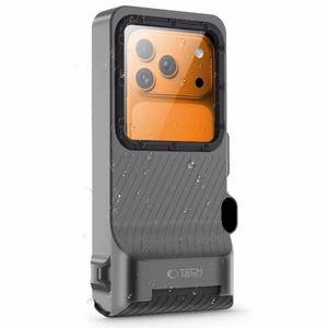 Tech-Protect IPX8 Pro Waterproof Phone Maciņš - pelēks and melns