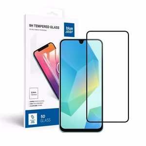 Закаленное стекло для Samsung Galaxy A17 4G / A17 5G / A16 4G / A16 5G / M16 5G (полное приклеивание / совместимо с чехлом) Blue Star 5D черное