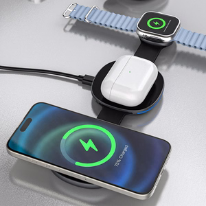 Dudao A11S 3-in-1 bezvadu lādētājs, saderīgs ar MagSafe, viedtālruni, viedpulksteni, austiņām - melns