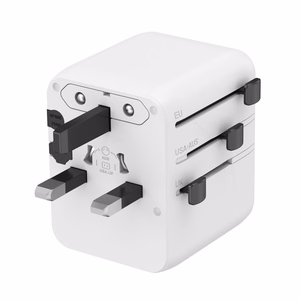 Gembird TPA-1A2C20-01-W universāls ceļojumu barošanas adapteris, 20 W, balts