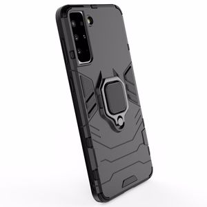 Ring Armor izturīgs hibrīda viedtālruņa apvalks ar magnētisko turētāju Samsung Galaxy S22+ (S22 Plus) melns