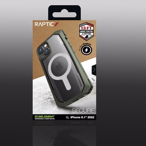 Raptic X-Doria Drošības apvalks iPhone 14 ar Magnētisko bruņu pārklājumu zaļš