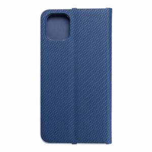 Viedtālruņa apvalks (m) - LUNA Book Carbon IPHONE 11 zils (m)