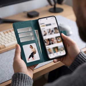 Tech-Protect Wallet vāciņš-maciņš modelim Xiaomi Redmi Note 17 Pro 5G – zaļš