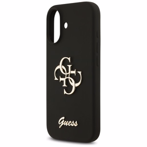 Guess Silicone Big 4G Script viedtālruņa apvalks iPhone 17 melns