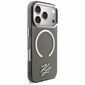Karl Lagerfeld IML KL Script Logo MagSafe чехол для iPhone 17 Pro Max чёрный