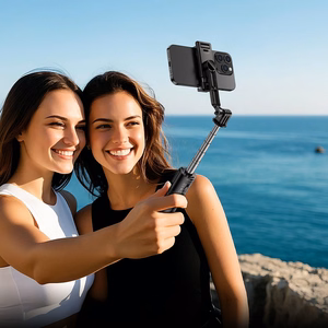 Borofone Selfie statīvs BY14 Graceful bezvadu ar statīvu un tālvadības pulti melns