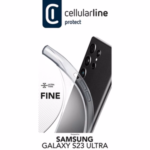 Cellularline Fine vāciņš ierīcei Samsung Galaxy S23 Ultra, caurspīdīgs