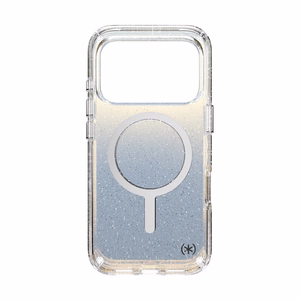 Speck Presidio Lux MagSafe vāciņš ierīcei iPhone 17 Pro, “Hyper Mirror Glitter / Silver Metallic” krāsā