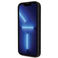 Guess GUHCP14LP4TDSCPK apvalks iPhone 14 Pro - melns krustenisks 4G metāla logotips