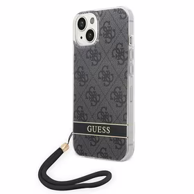 Guess GUOHCP14MH4STK iPhone 14 Plus 6.7 "melns / melns cietais apvalks 4G druka Siksna
