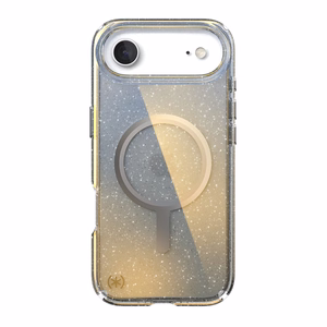 Speck Presidio Lux Glitter MagSafe vāciņš ierīcei iPhone Air, “Clear / Hyper Mirror Glitter” krāsā