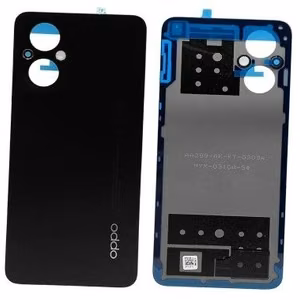 Aizmugurējais vāks Oppo Reno7 Z 5G/Reno7 Lite/Reno8 melns (bez kameras lēcas) oriģināls (lietots Grade B)