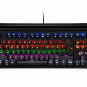 Liocat KX 365 CM spēļu tastatūra, mehāniskā QWERTY, melna