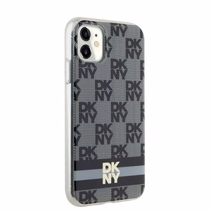 DKNY IML Checkered Mono Pattern & Printed Stripes MagSafe Чехол для iPhone 11 / Xr - чёрный