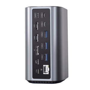 Blitzwolf BW-TH15 17in1 dokstacija 2xHD+DP+4xC+3xUSB 3.0+USB 3.1+C 3.2+C PD+RJ45+micro SD+SD+3.5mm Audio