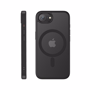 Crong Hybrid Frost MAG Cover MagSafe vāciņš ierīcei iPhone 17e / 16e, melns