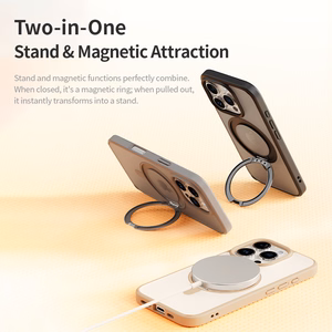 Rock Rotating Stand Soft Touch Series Magnētiskais Iphone 16 Pro Max zelta