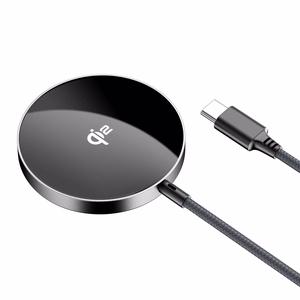 Acefast E24 Qi2 15W magnētiskais induktīvais lādētājs ar 1.2m USB-C kabeli - melns