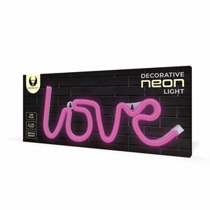 Neon LED Light LOVE rozā Bat + USB FLNE05 Forever Light