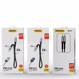 Dudao L10C USB-C - USB-C PD cable 100W 5A 0.23m - black