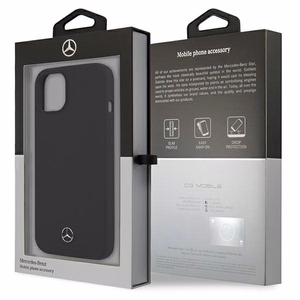 Mercedes Silikona Līnija Apvalks iPhone 13 mini - Melns