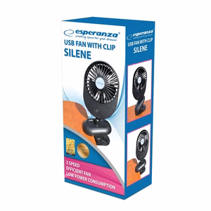 Esperanza EHF103K – kompakts USB galda ventilators, melns