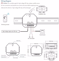 S1-HV Dimmer, 1 kanāls, 230V, 150-360W, spiedpoga