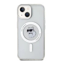 Karl Lagerfeld IML Choupette Magnētiskais viedtālruņa apvalks iPhone 15 - caurspīdīgs