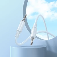 Borofone Kabelis AUX BL21 Lemon - 3,5 mm audio ligzda uz 3,5 mm audio ligzdu - 1 metra garš balts kabelis