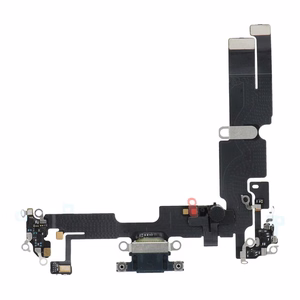 Uzlādes fleksis USB IPHONE 14 Plus melns (izvilkts)