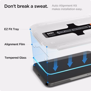 Spigen Glas.tR EZ Fit rūdītais stikls iPhone 13 / 13 Pro / 14 / 16e