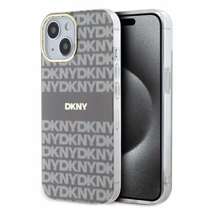 DKNY IML Mono un svītras Magnētiskais viedtālruņa apvalks iPhone 15 / 14 / 13 - bēša