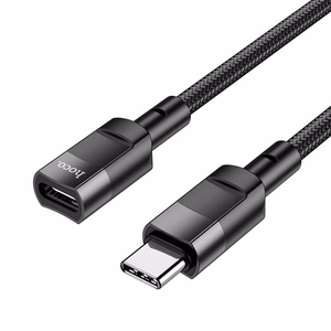 Adapteris OTG USB C uz USB C Hoco 3A 1,2 m U107 melns