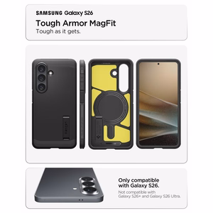 Spigen Tough Armor Mag MagSafe maciņš priekš Samsung Galaxy S26 melns