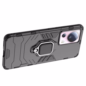 Viedtālruņa apvalks Ring Armor Xiaomi 13 Lite ar magnētisko turētāju un gredzenu - melns