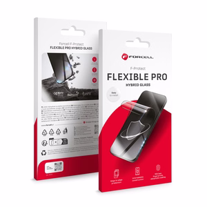 Forcell Flexible Nano Glass 5D aizsargstikls (m) priekš iPhone 16 Pro - melns (m)
