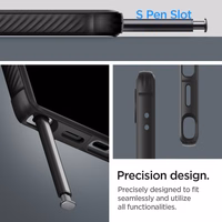 Spigen Rugged Armor viedtālruņa apvalks Samsung Galaxy S24 Ultra - matēts melns