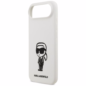 KARL LAGERFELD viedtālruņa apvalks IPHONE 17 Air saderīgs ar Magnētisko KLHMP17MSKIGROH (Silicone W/ KL Sketch & Logo) balts