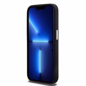 DKNY DKHMP15LSMCHLK iPhone 15 Pro 6.1"melns maciņš Liquid Silicone Small Metal Logo MagSafe