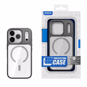 Rock Guard Lens Protection Series магнитный чехол для Iphone 17 Pro прозрачно-чёрный