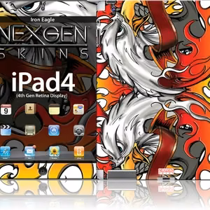 Nexgen Iron Eagle 3D decorative skin set for iPad 2/3/4