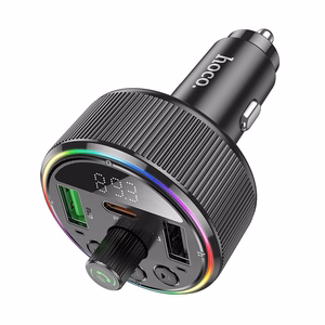 HOCO auto FM raidītājs Bluetooth 2 x USB A + Type-C PD QC3.0 30W E82 melns