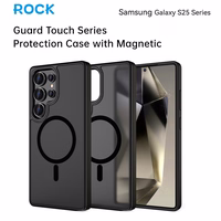 Rock Guard Touch Matte Series Magnētiskais viedtālruņa apvalks Samsung Galaxy S25 pelēks