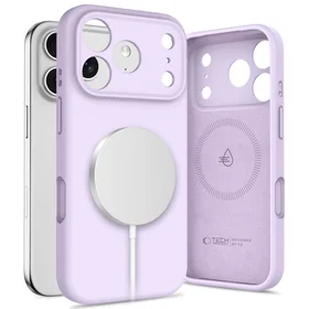 Tech-Protect Silicone magnētiskais viedtālruņa apvalks iPhone 17 Pro - violets