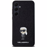 Karl Lagerfeld Fiksēts Mirdzošs Ikonik Logo Metal Pin viedtālruņa apvalks Samsung Galaxy A35 - melns